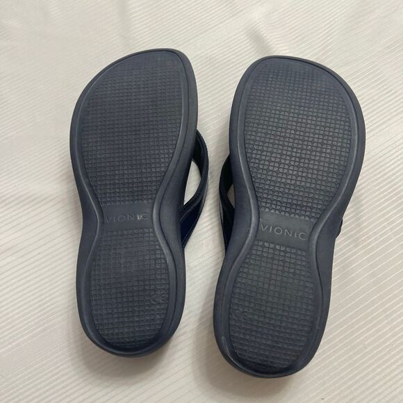 Vionic High Tide Navy Blue Flip Flops Size 7 - Picture 9 of 9